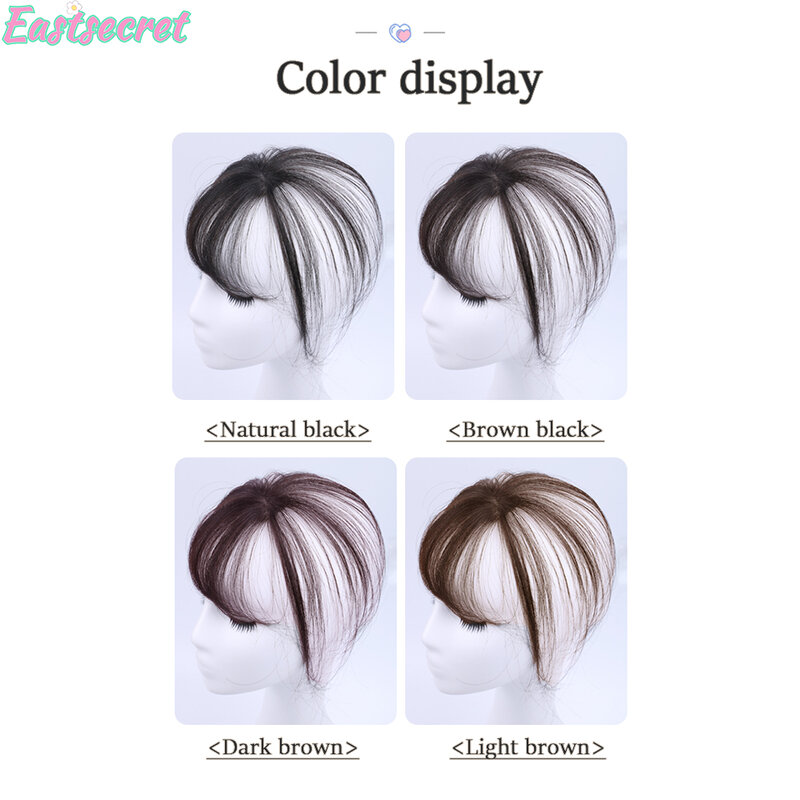 Black/Light Brown Clip In Hair Bangs Hairpiece Accessories Synthetic Fake Bangs Clip In Hair Extensions Clip In Hair Pieces