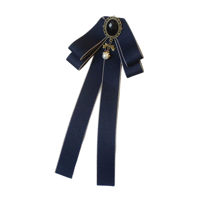 Neck Tie Neckties Bowties Bowknot Brooch Pin Ribbon Bow Tie Brooch Pre Tied Ties for Women Female Cocktails Daily Use Graduation