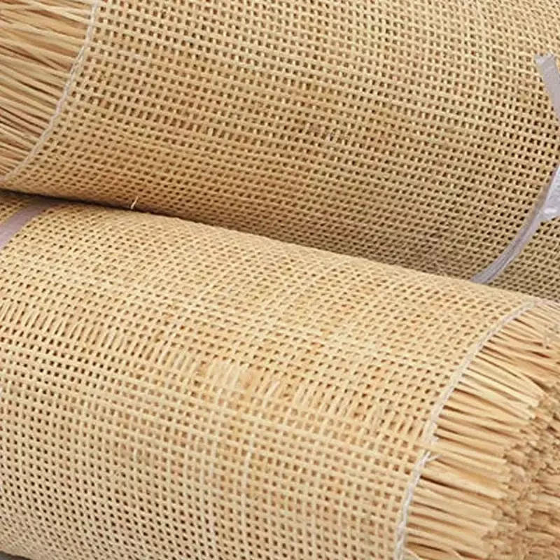 Naturalne rattanowe indonezyjskie trzciny rolka materiału do dekoracje mebli ręcznie robione w kratkę tkactwo krzesło naprawa szafki