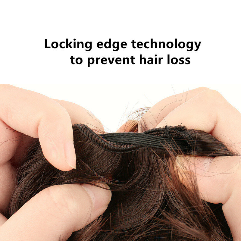 Syntetyczna przyrząd do koka z włosów kok niechlujna opaska z kręconymi włosami elastyczna gumka do sztuczne włosy dla kobiet zwijających spinki do włosów czarno-brązowe