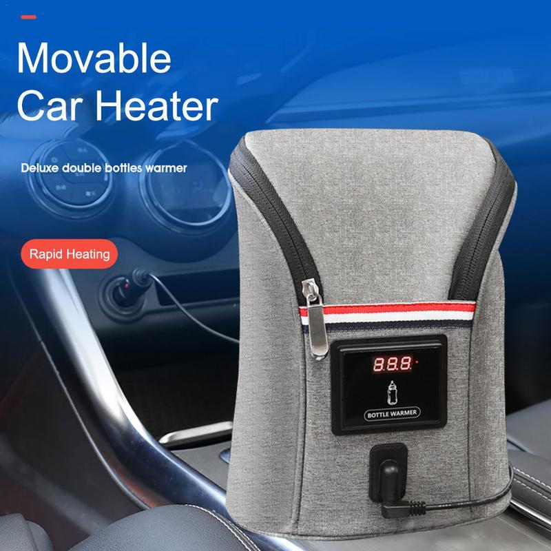 ที่อุ่นขวดนม USB แบบพกพาสำหรับรถยนต์, ที่อุ่นนมร้อนเวลาเดินทางขวดนมที่หุ้มฉนวนกันความร้อนเครื่องทำอาหารเทอร์โมสตัท