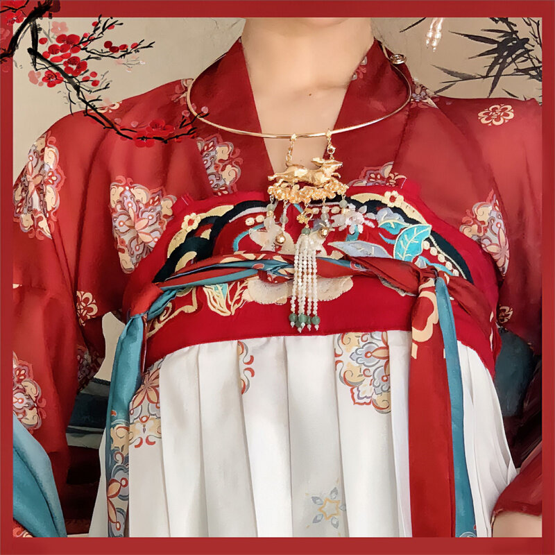 Hanfu de hada Oriental para mujer, traje chino tradicional, Vintage, Cosplay de Halloween, actuación en escenario, estampado de flores, princesa
