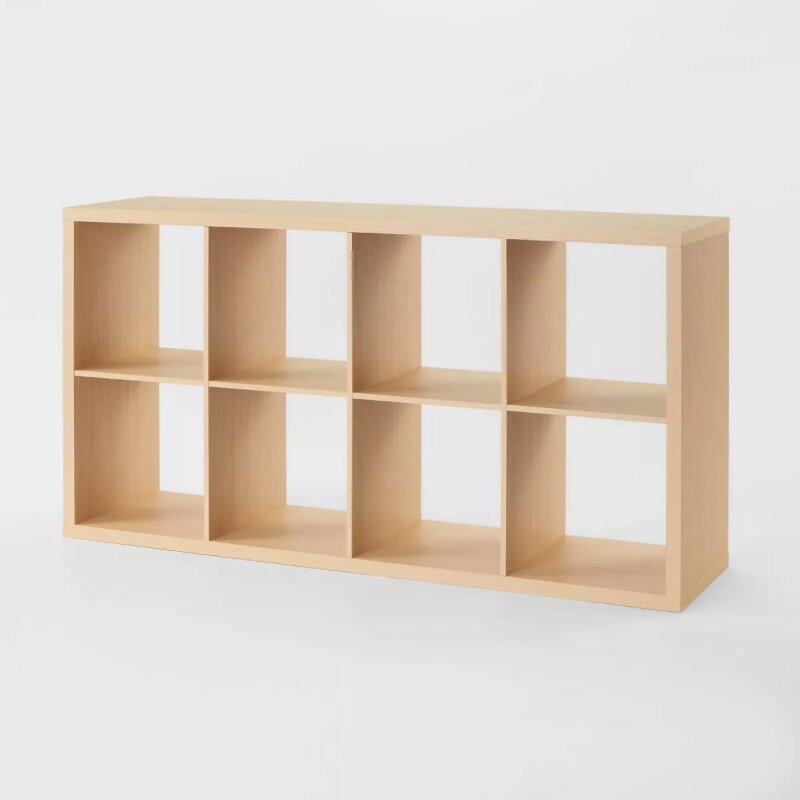 Storage Shelf Organizer Bookshelf, Montagem fácil, 8 Cube