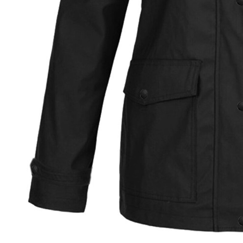 Veste à capuche imperméable pour femme, manteau coupe-vent, vestes de snowboard, noir, chaud, XXXL, hiver