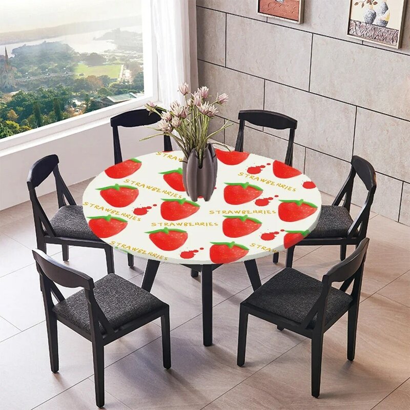 Wasserdicht gezapfte Tisch abdeckung, elastisch umrandte Tischdecken, Küchen dekor, passt 47 "runde Tische