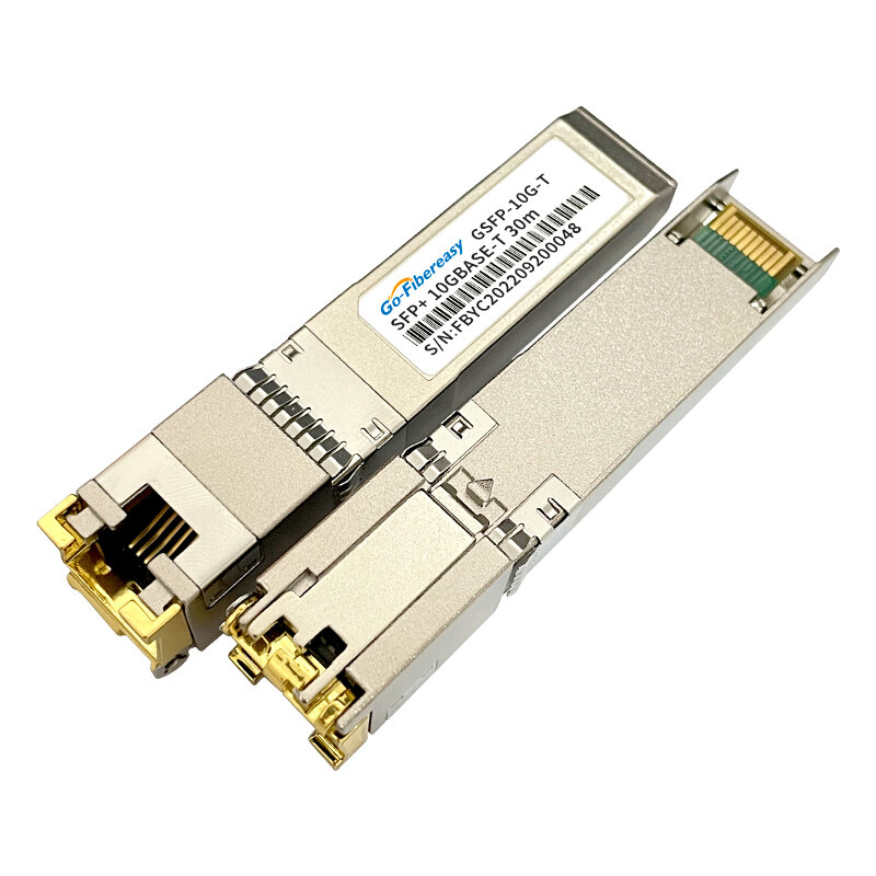 10Gb SFP do RJ45 moduł nadawczo-odbiorczy SFP-10G-T 10GBase-TX RJ45 miedzi 30m dla przełącznik optyczny światłowodowych Cisco/Mikrotik/Netgear/TP-Link