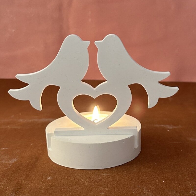 Casa di ancoraggio per uccelli stampi per candele in Silicone case a cuore stampi in calcestruzzo stampi per colata portacandele in gesso decorazione stampo in resina