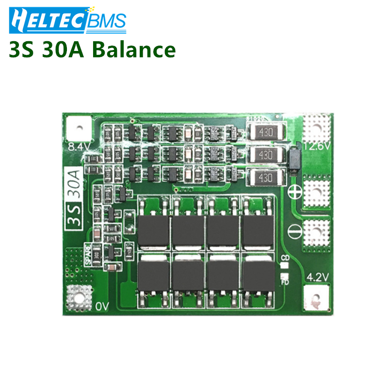 2S/3S/4S 20A 30A 40A 60A BMS With Balance 18650 BMS Lifepo4 Lithium battery protection board/BMS board For Drill Motor