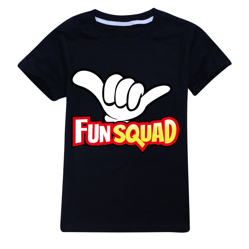 2024 Boys Summer Clothes Kids Cosplay Fun Squad Gaming T-shirt Pullover 100% Cotton Leisure Fashion Children Boys Girl Tees Tops