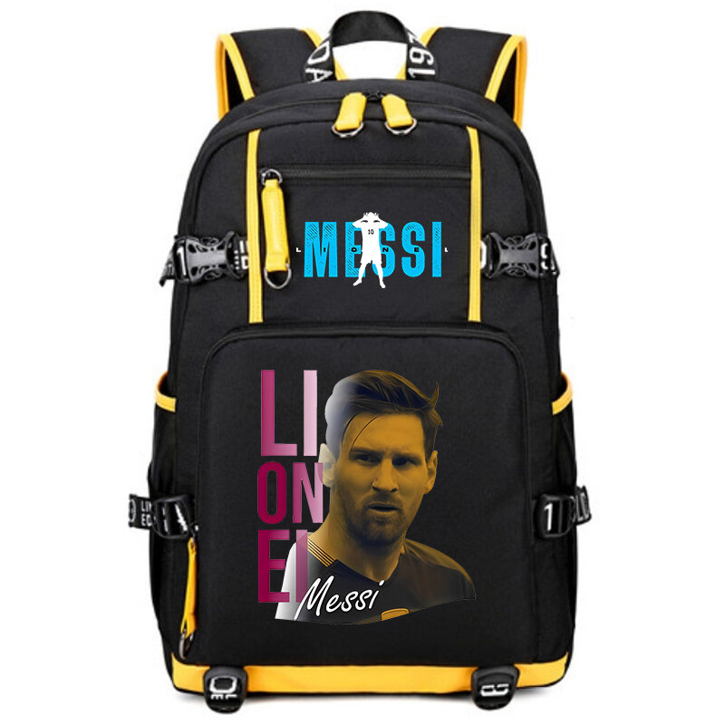 Messi bedruckte Schüler Schult asche Jugend rucksack große Kapazität Outdoor-Reisetasche für Jungen und Mädchen geeignet