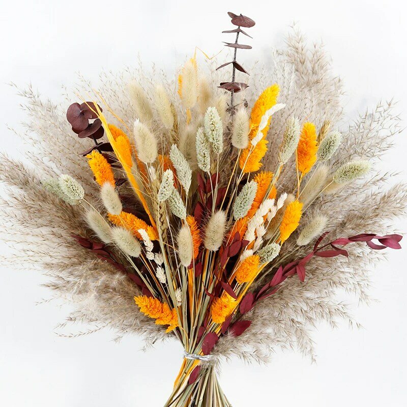 Decorazioni per matrimoni in erba di pampa 2023 Mix Bouquet accessori per la decorazione della stanza estetica piante centrotavola fiori secchi di natale