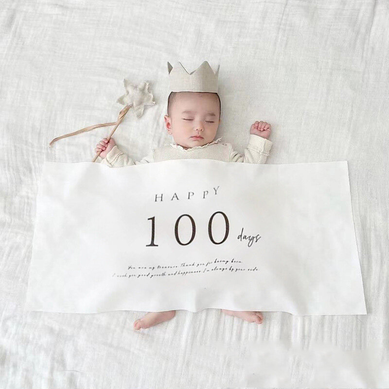 Newborn Baby Photography Blanket Baby Birthday 100Days Tapestry Blanket Photo Props Accessories Decoration Blanket