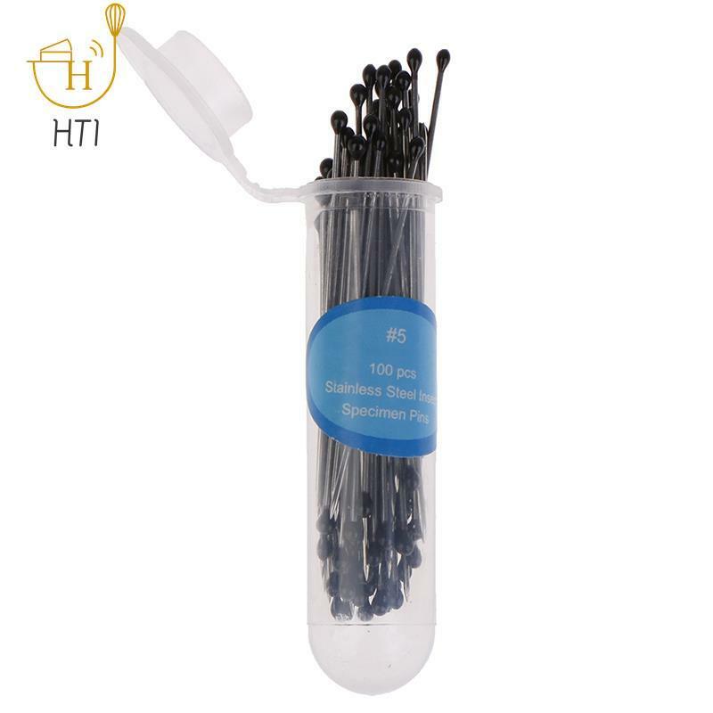 100pcs Stainless Steel Insect Pin Specimen Needle With Tube For School Lab Entomology Body Dissection Insect Needle