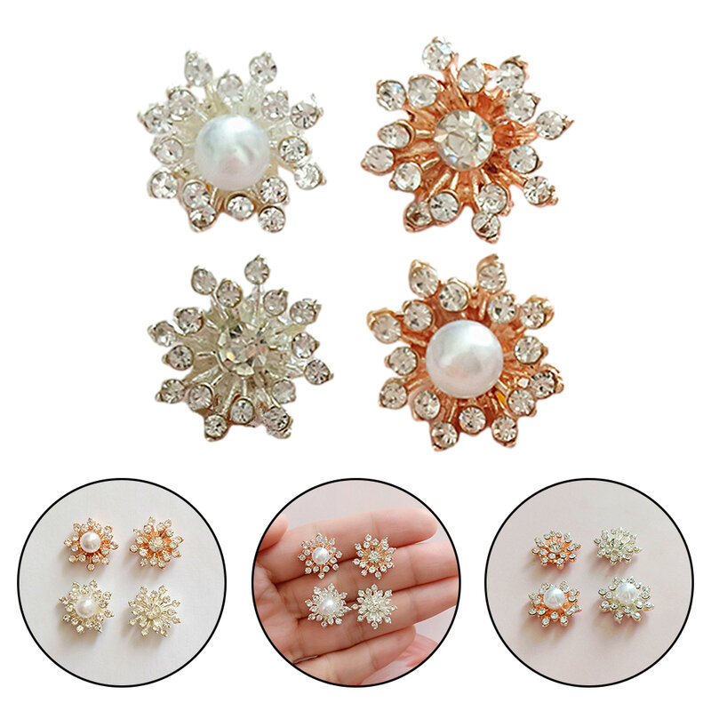 Full Diamond Pearl Materials Alloy Customizable Decorative Easy To Use Elegant Filled Hair Accessories Handmade