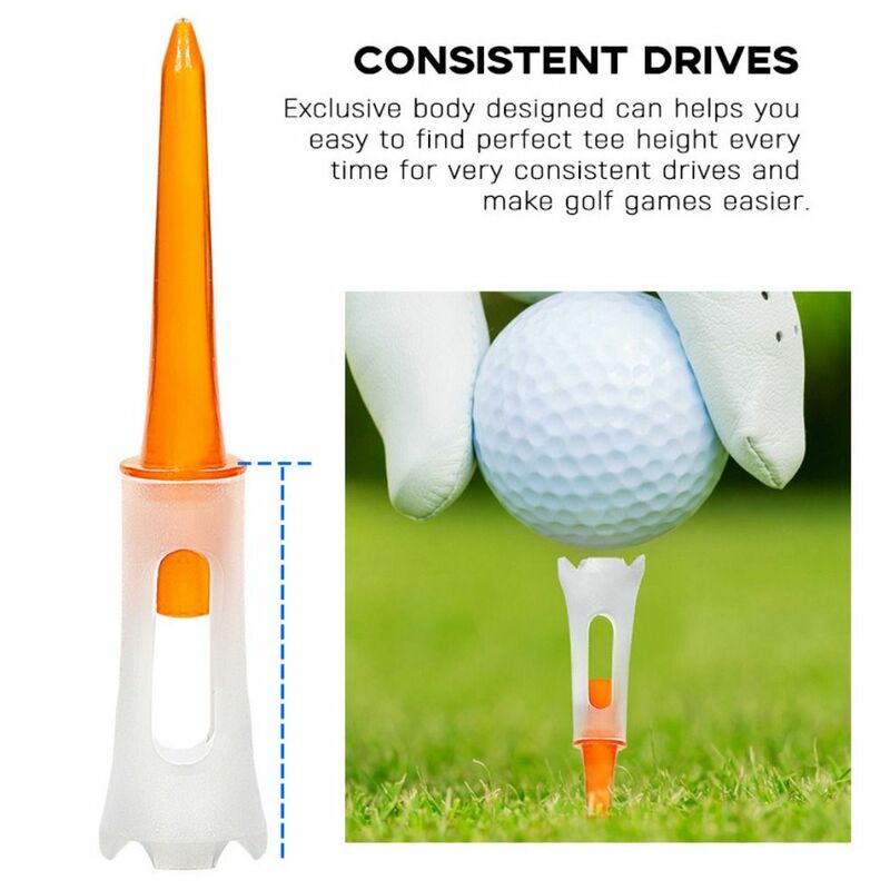 10Pcs/Lot Low Resistance Golf Tees 83MM Ball Holder Golf Training Tools Durable Multi-colored Golf Clubs Tee Outdoor Sports