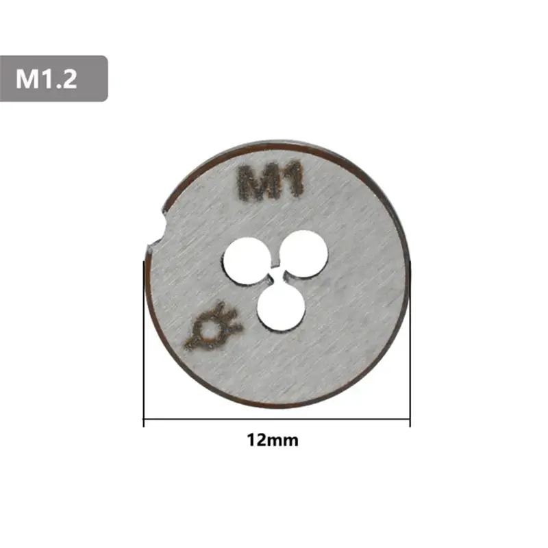 Metrische Lijn Van Matrijzen M1 M1.2 M1.4 M1.5 M1.6 M1.7 M1.8 Rechterhand Draadsnijgereedschap