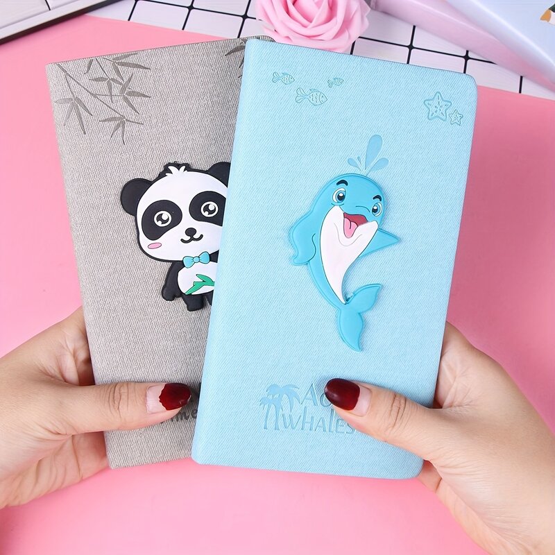 Cute Panda Notebook Set com Caneta, Caderno, Diário, Sketchbook, Presente para Amigos, Filho, Filha, Presente