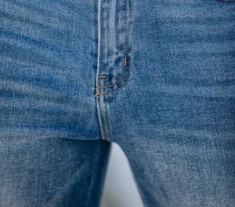 Модные женские джинсовые брюки-клеш с высокой талией