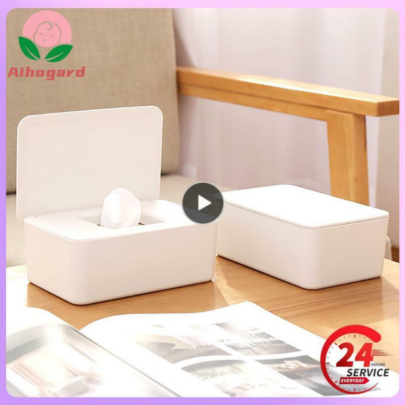 wet and tissue box baby portable plastic baby wet wipes napkin press tissue box holder container baby care