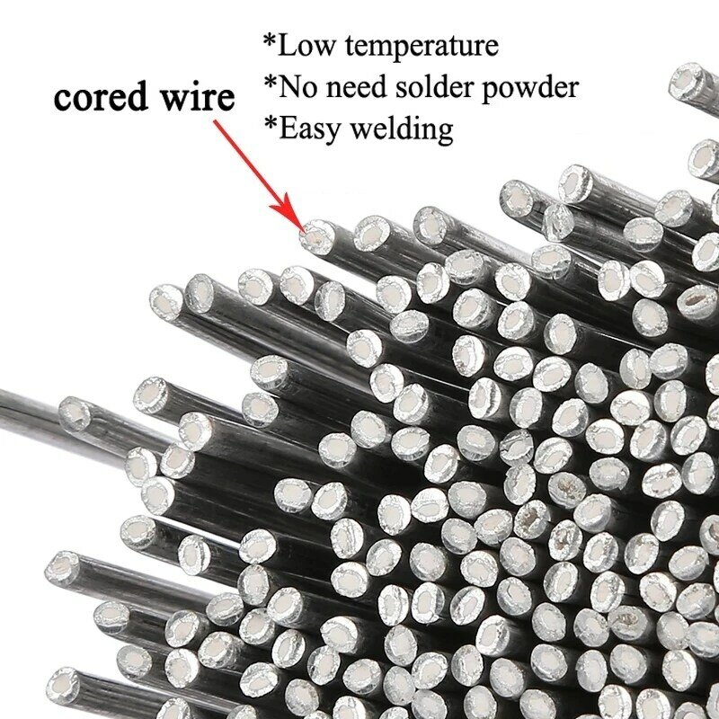 Mudah Meleleh Batang Las Universal Cored Kawat Las Batang Solder untuk Aluminium Baja Tahan Karat Tembaga Tidak Perlu Bubuk Suhu Rendah