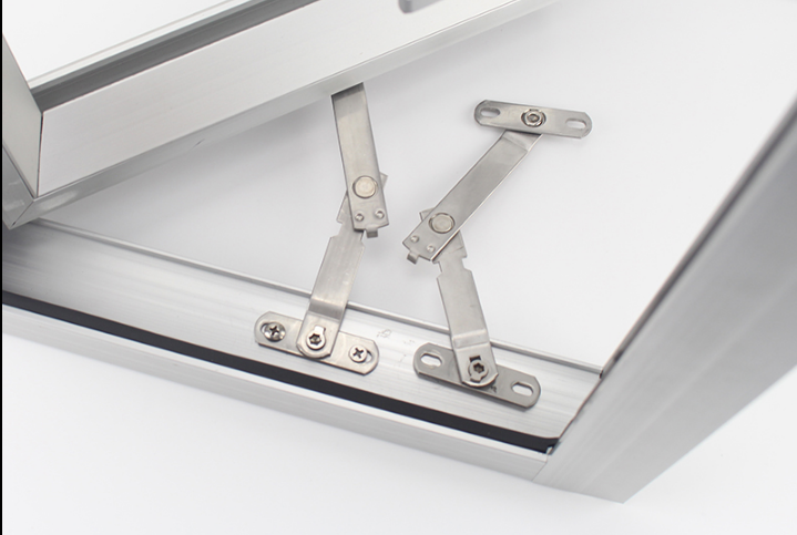 Tapa de refuerzo de ventana abatible lateral biplegable de inversión de acero inoxidable 304 de 4 piezas