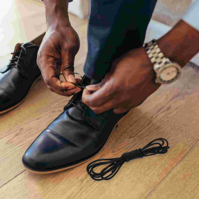 Zapatillas de deporte sin cordones para hombre, zapatos de vestir, ropa Formal, hilo de poliéster encerado, blanco y negro