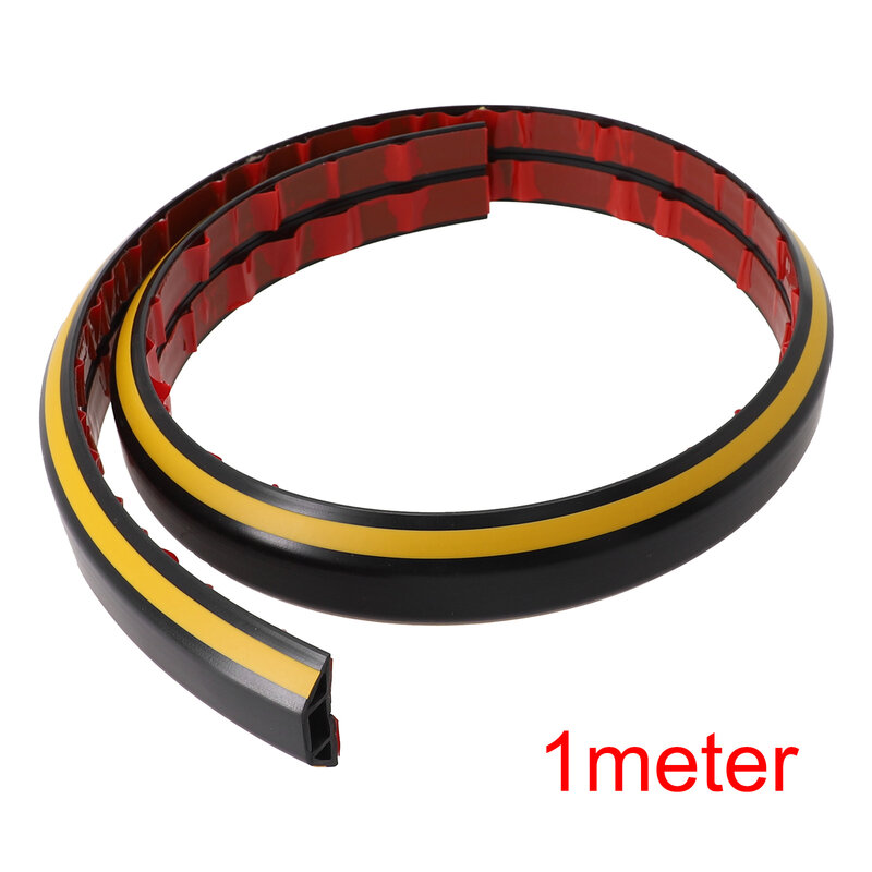 1PCS Hot Sale Yellow-black Floor Cable Protection Cover Soft PVC Material Suitable For Home Office Gym Strong Durable 1m
