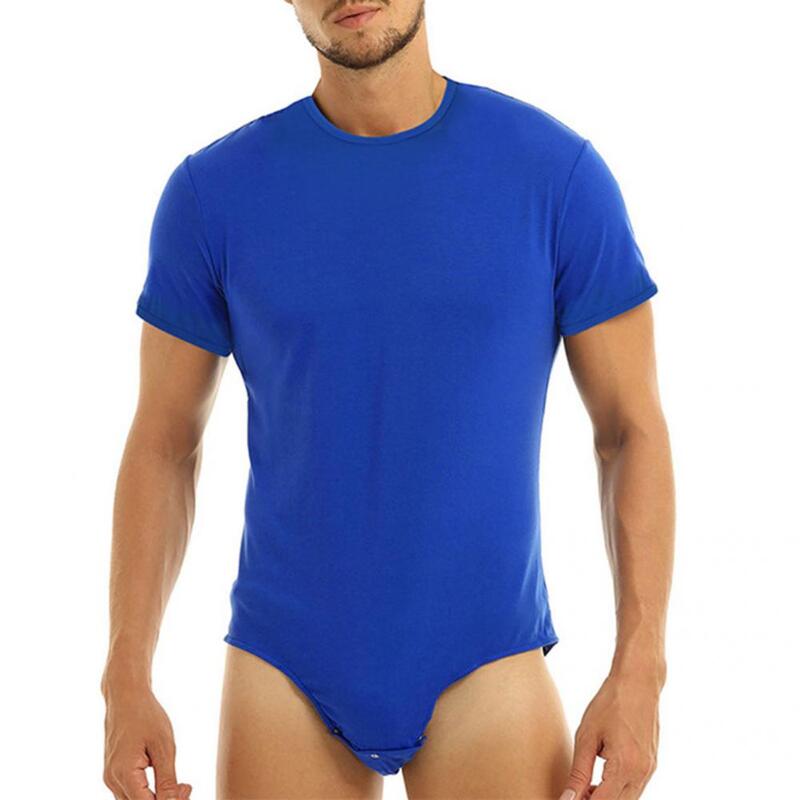 Männer Bodysuit fabelhafte schlanke Körper Männer Erwachsene Bodysuit Rundhals ausschnitt Männer einteilige Unterwäsche Stram pler Schlaf versorgung