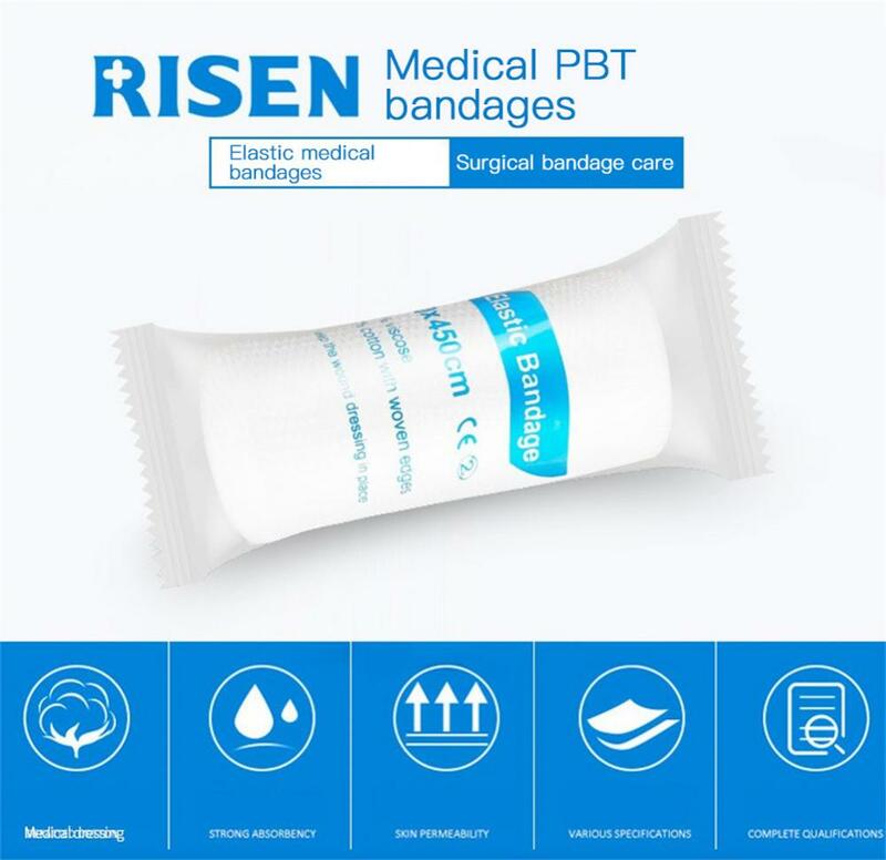 PBT Elastic Bandage Skin Friendly Breathable First Aid Kit Gauze Wound Dressing Medical Nursing Emergency Care Bandage