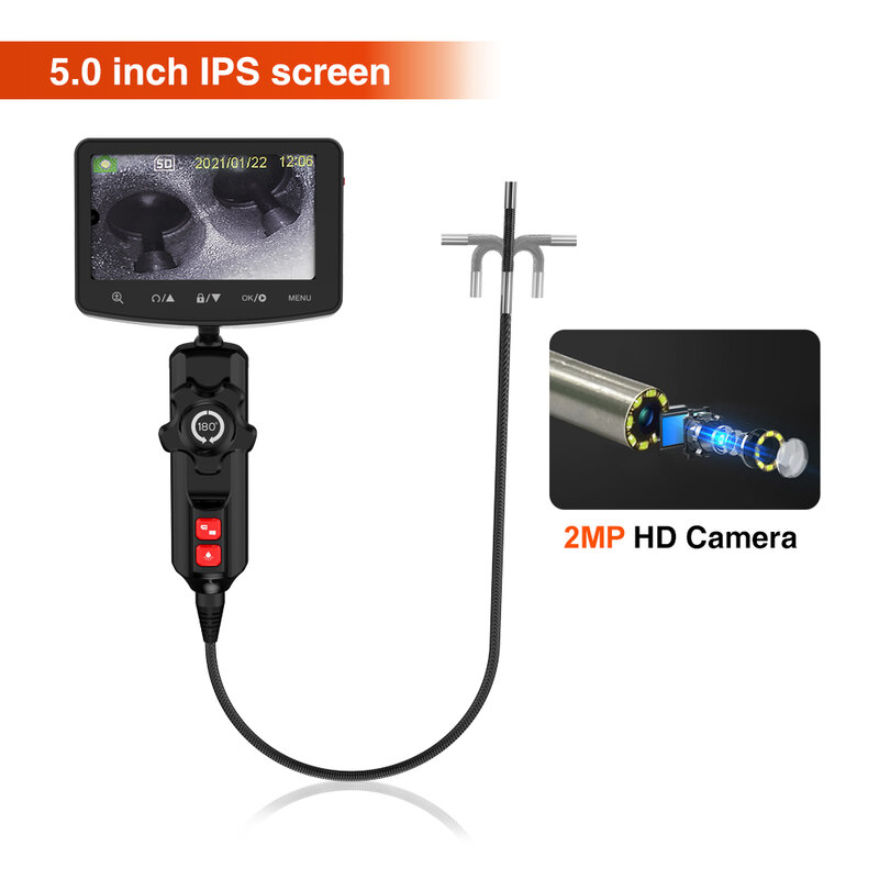Video-Zielfernrohr Industrie Inspektion Kamera Motor Diagnose werkzeug Carbon Ablagerung Inspektion Kamera Endoskop Rohr Endoskop