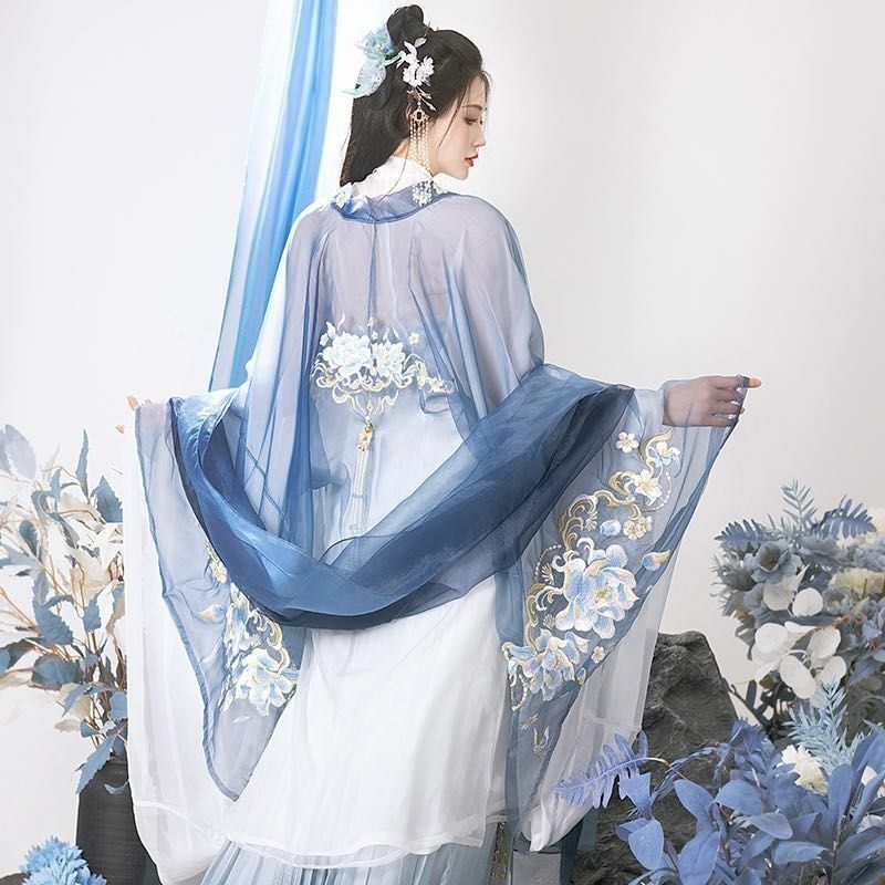 الصينية القديمة Hanfu فستان للنساء ، كرنفال ، الجنية تأثيري حلي ، فستان رقص ، الزي الطرف ، خمر ، حجم كبير ، XL