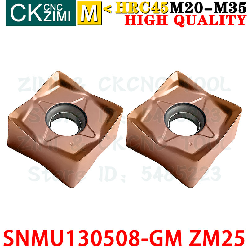 SNMU130508-GM ZM25 SNMU 130508 GM ZM25 Inserto de carburo Inserto de fresado de avance rápido Herramientas de fresado de corte pesado de avance rápido indexable SNMU 130508EN GM CNC para acero Acero inoxidable