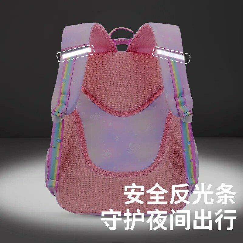 Sanrio tas sekolah anak, tas ransel anak-anak, tas pelindung tulang belakang kartun, ringan dan kapasitas besar, tas sekolah pelajar, baru