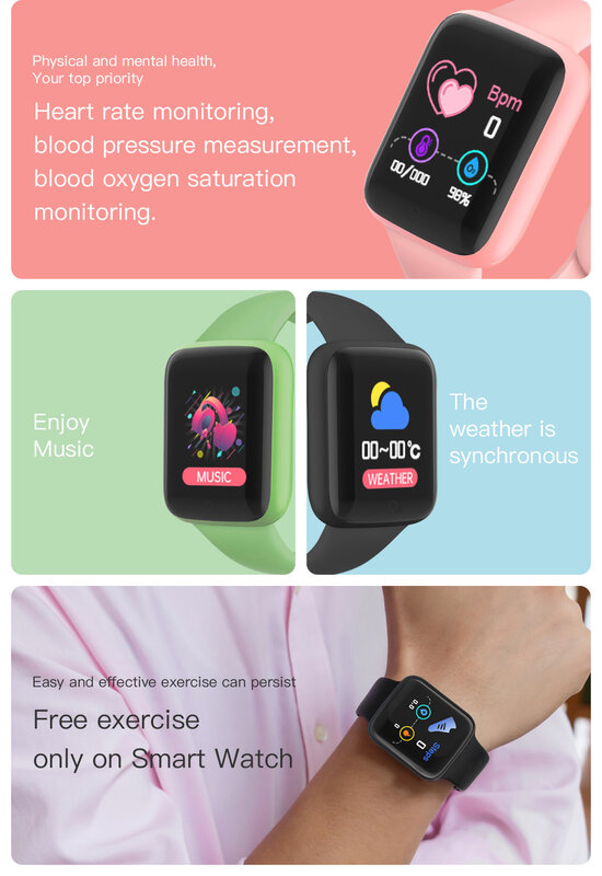 Inteligentne cyfrowe zegarki dla dzieci Smartwatch dla dzieci dla dziewczynek z ekranem kolor HD dla chłopców inteligentny zegar dziecięcy zegarek na rękę Relogio Infantil