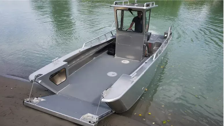 Ecocampor 21ft Landingcraft полностью сварная алюминиевая лодка с обратной консолью на продажу