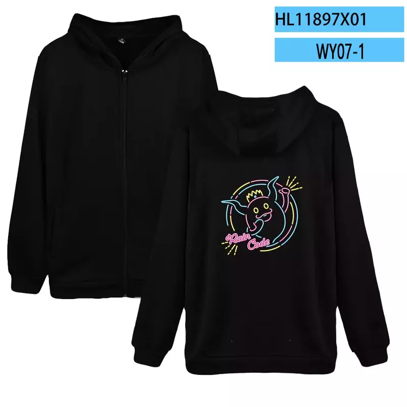 Master Detective Archives RAIN CODE Zip Up Hoodie Women Men Harajuku Sweatshirt Y2K Streetwear Hip Hop Zipper Hooded Jacket