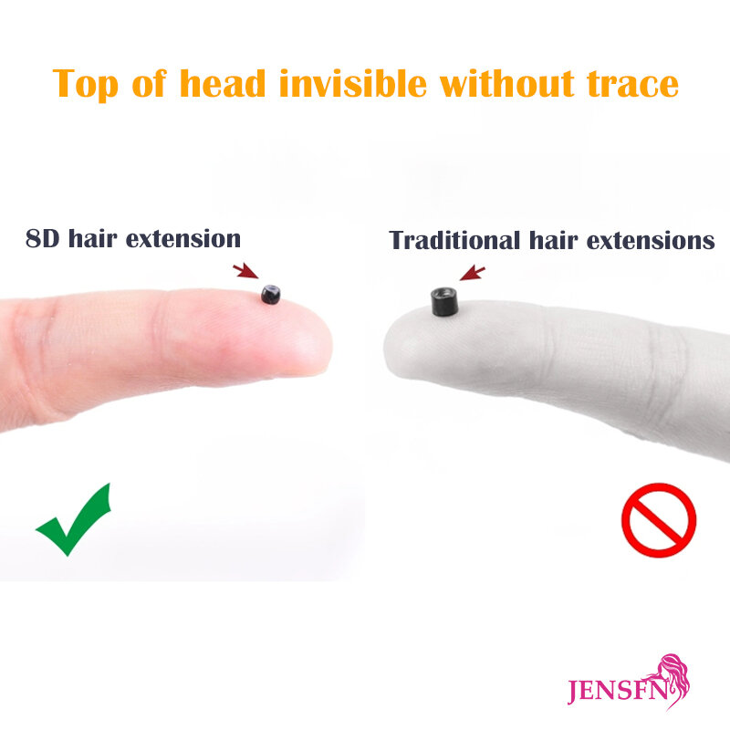 8D Microbeads ekstensi rambut warna rambut manusia 10 buah 0.5 g/s Cincin mikro 18 inci untuk wanita merah muda biru abu-abu warna ungu