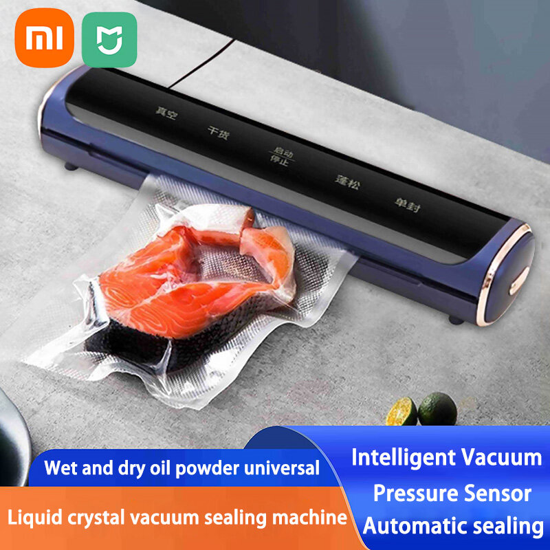 Xiaomi Mijia Vacuum Sealing Machine schermo LCD confezionatrice per pompaggio di alimenti Fresh Dry Wet Sealing Home compressione automatica