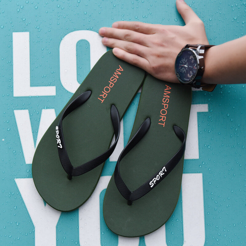 남성용 PVC 헤링본 슬리퍼, 야외 통기성 비치 패션 신발, 캐주얼 클립온 디자이너 쪼리, 2024 여름 신상