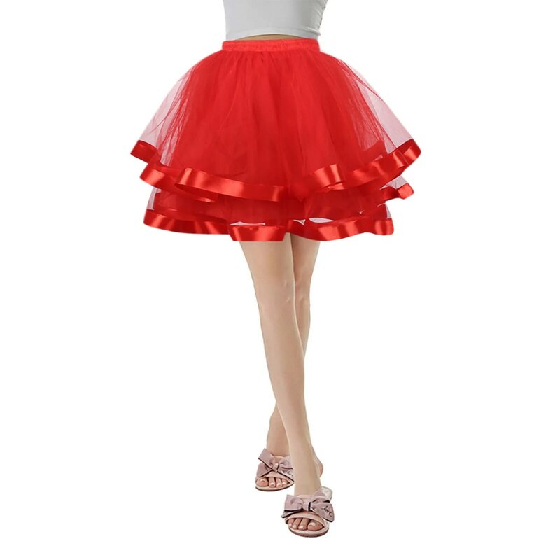 Women Christmas Dance Party Tulle Skirt Holiday Party Costume TuTu Ballet Skirts Skirted Swimsuits for Women Stretchy Skirt