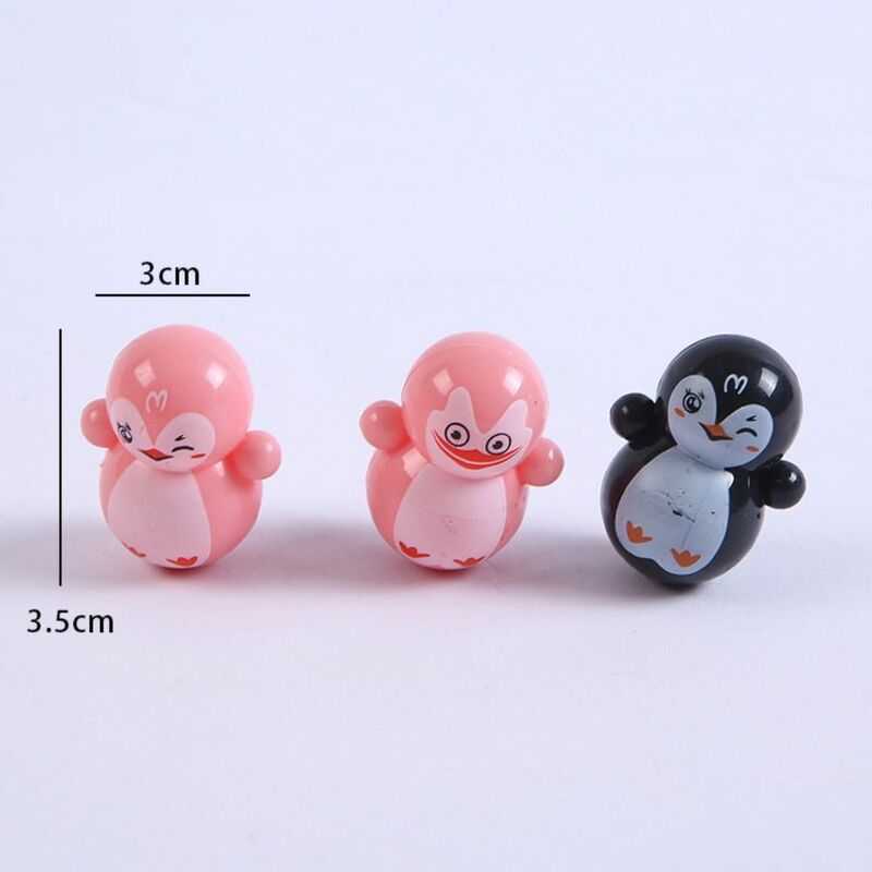 Fun Educational Toys Mini Tumbler Cartoon Snowman Penguin Tumbler Desktop Decompression Ornament Shaking Head Small Gift