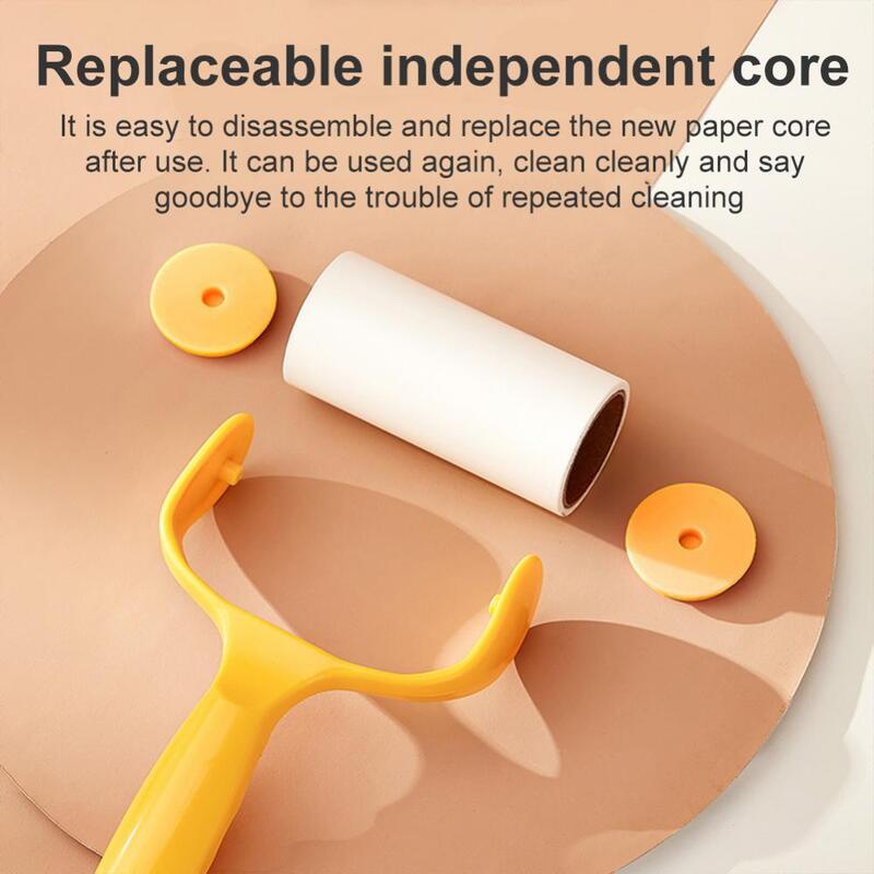 Limpiador de polvo para pelo de mascotas, removedor de alfombras, lavable con mango, rodillo adhesivo de papel, herramienta de cepillo de limpieza reemplazable