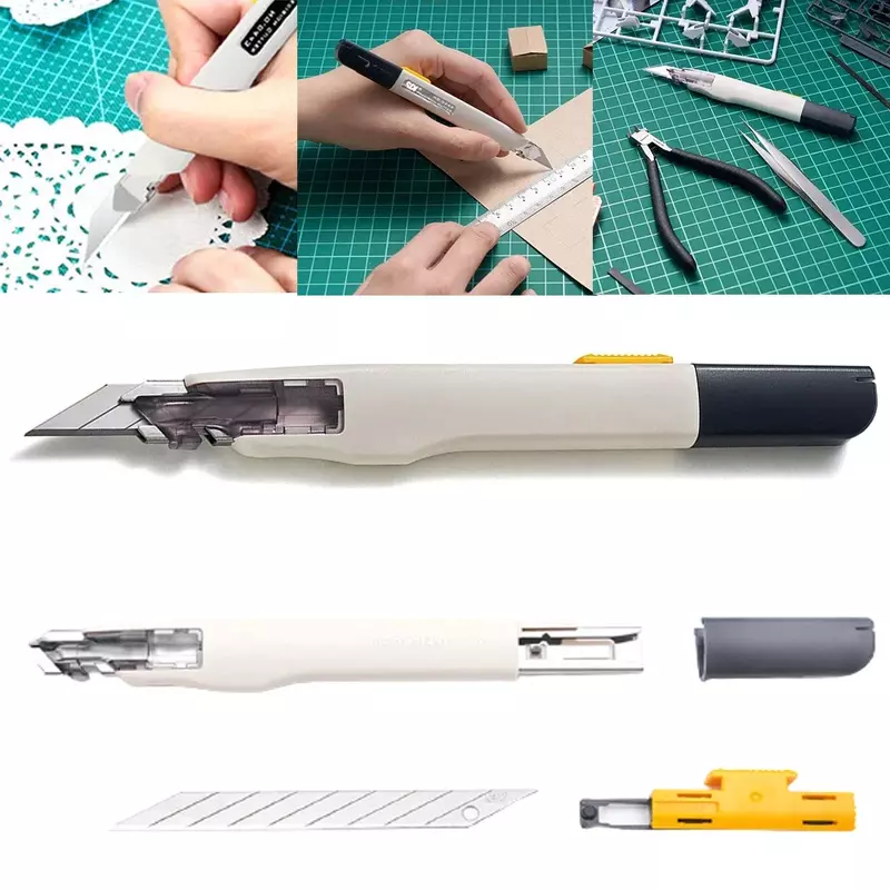 Schul kit einziehbare 10 stücke Klingen Taschen papier Messer Briefpapier profession elles Werkzeug mit Cutter Unboxing Utility Box