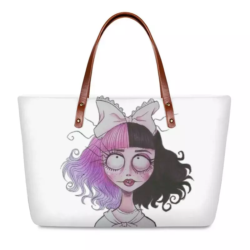 2023 Fashion Melanie Martinez Print Shoulder Bags Pink Travel Handbags Durable Shopping Bag For Women Youth Girls Bolsos De Lujo