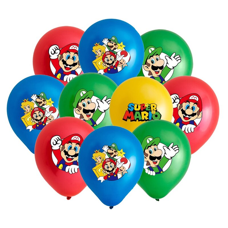 Super Mario Bros Latex Luftballons Geburtstags feier Dekoration Baby party Party liefert Cartoon Anime zum Feiern von Geburtstags geschenken
