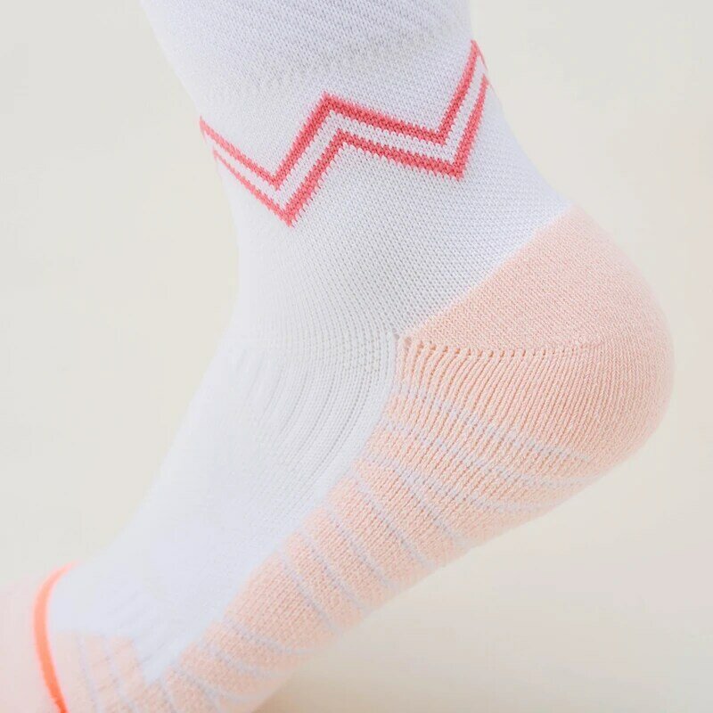 SPORT'S HOUSE Women's mid-tube sports socks Towel bottom breathable non-slip sports ankle protective badminton socks