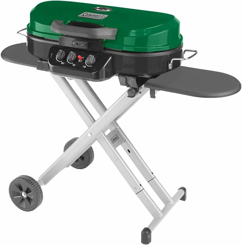 RoadTrip 285 Portable Stand-Up Propane Grill, Gas Grill with 3 Adjustable Burners & Instastart Push-Button Ignition;