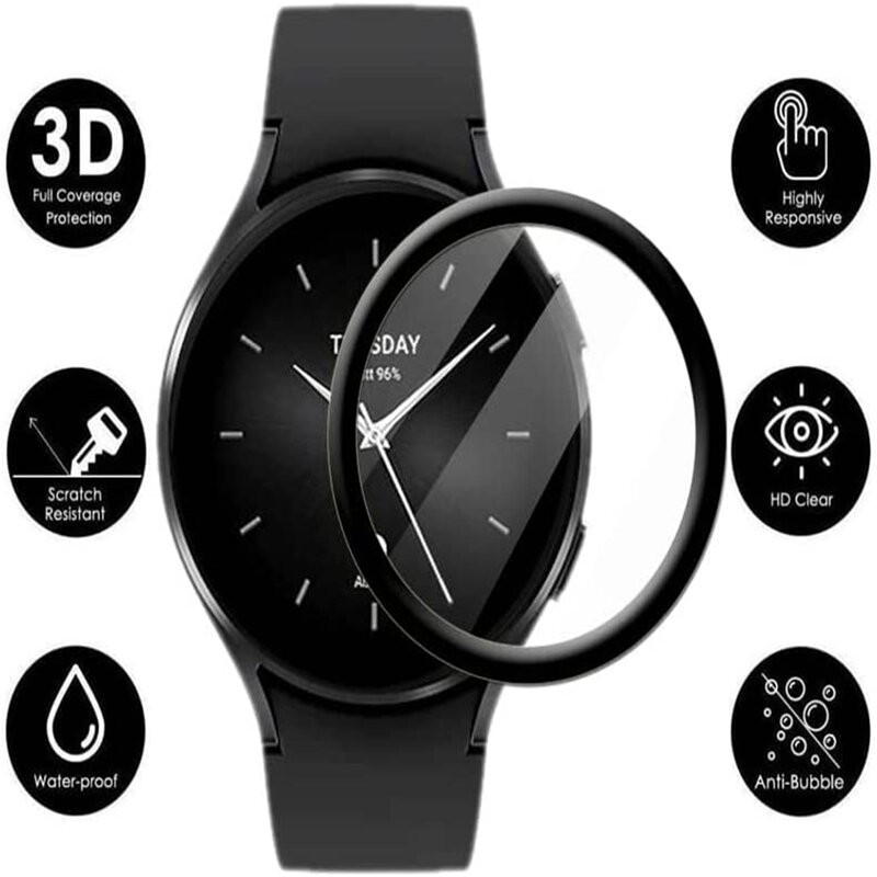 UIENIE 3D Soft Flexible Protective Film For Xiaomi Watch S2 42MM 46MM Smartwatch Full Coverage TUP Water-proof HD Protector Full
