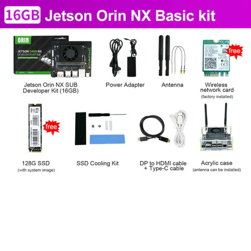 Kit de Desenvolvedor Jetson Orin NX SUB com 8GB/16GB de RAM Baseado no Módulo NVIDIA Core para ROS AI Desempenho do Projeto