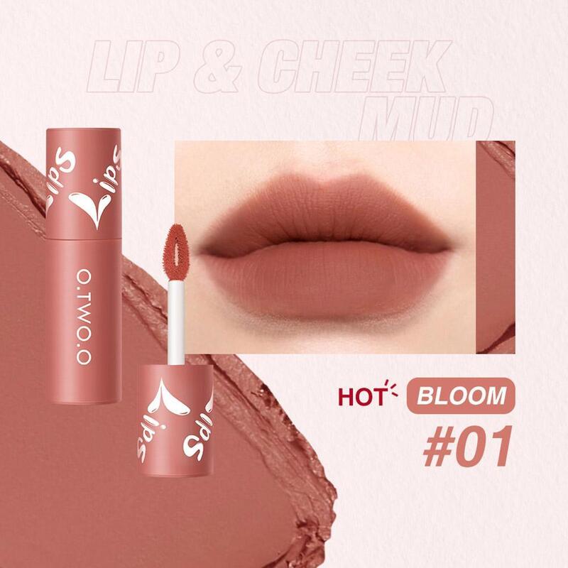 O.TW O.O Lip Mud Matte Velvet Lipstick Sexy Red Lip Makeup coreano Lipgloss Gloss Tint rossetti Waterproof Lip Women cosmetti V8Z0